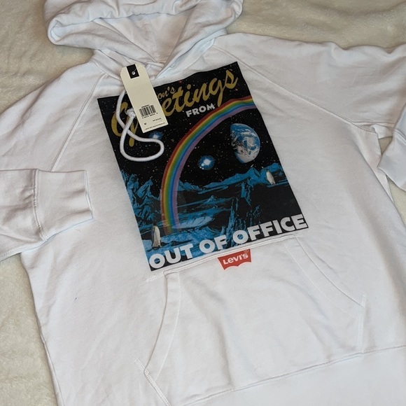 Levi’s white sweater hoodie size medium - Picture 1 of 7